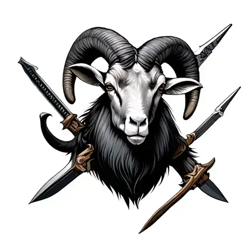 Cabra Ram With Weapons