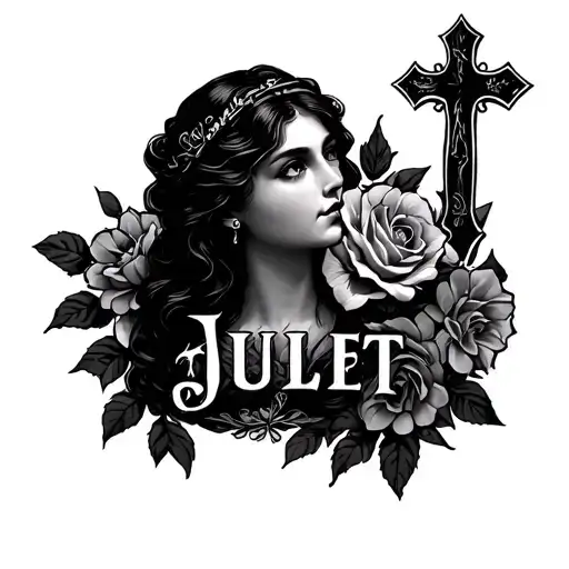 Name Juliet With A Cross