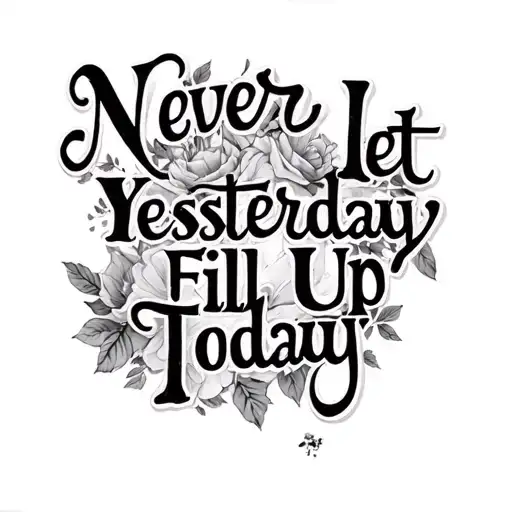 Never Let Yesterday Fill Up Today