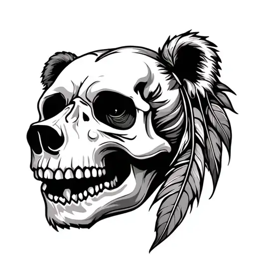 Skull Feather Bear Spirit Animal