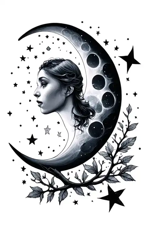 Moon And Stars No Flowers No Leaves