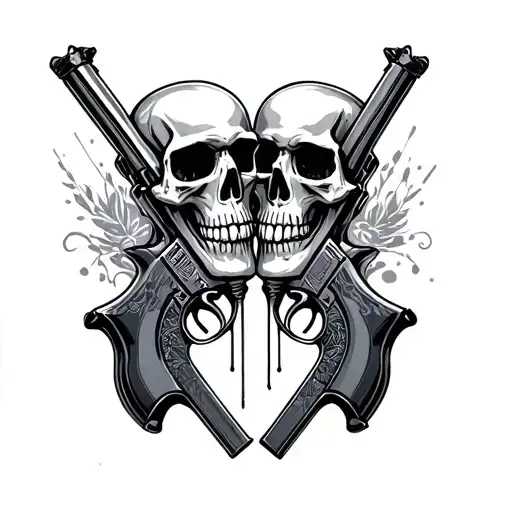 Guns Skull Best Friends