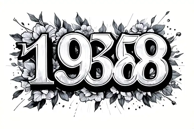 1958 In Numbers Roman Numerals And Signature Incorporated