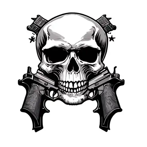 Guns Skull Best Friends