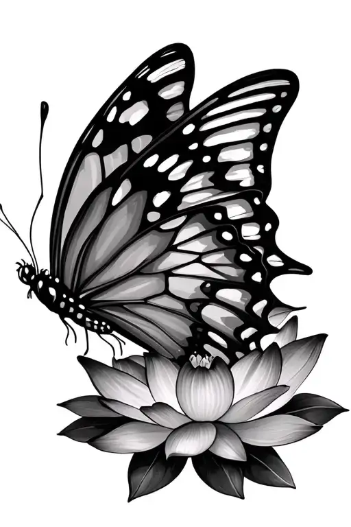 Butterfly's With Lotus