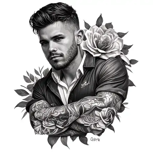 Men's Micheal Scoffield Themed And Designed Tattoo For My Son Wentworth