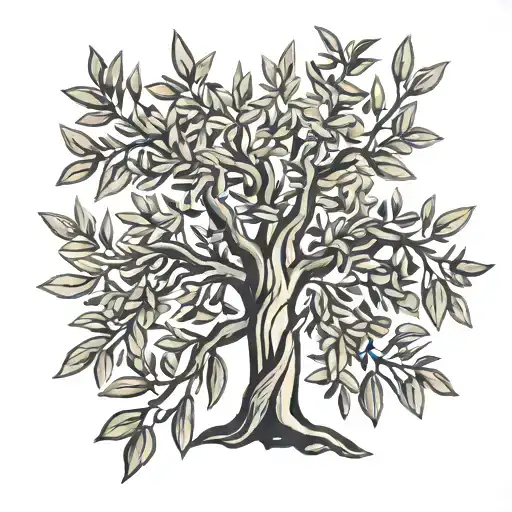 Olive Tree Cross Shape