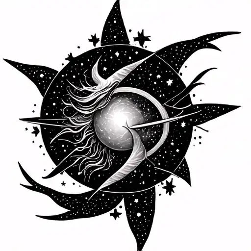 Celestial Themed Tattoo Sleeve For Woman