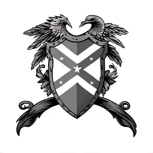 Ignatian Shield And Puerto Rico Shape Outline