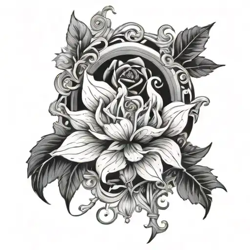 Birth Of March Tattoo Design Featuring