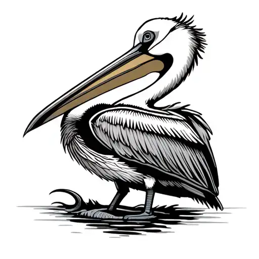 Pelican Standing On A Fly Reel