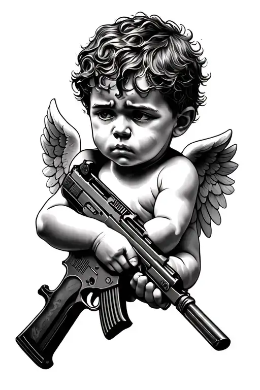 Sad Boys 4 Life Cherub Aiming Ak47