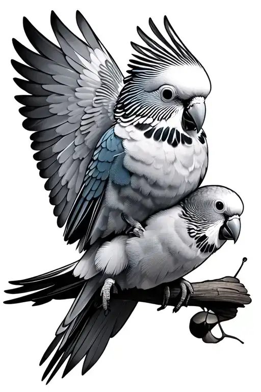 Budgie Flying