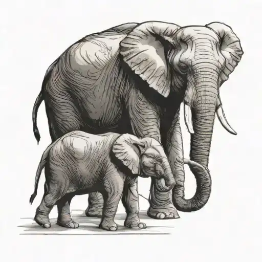 Line Of Elephants