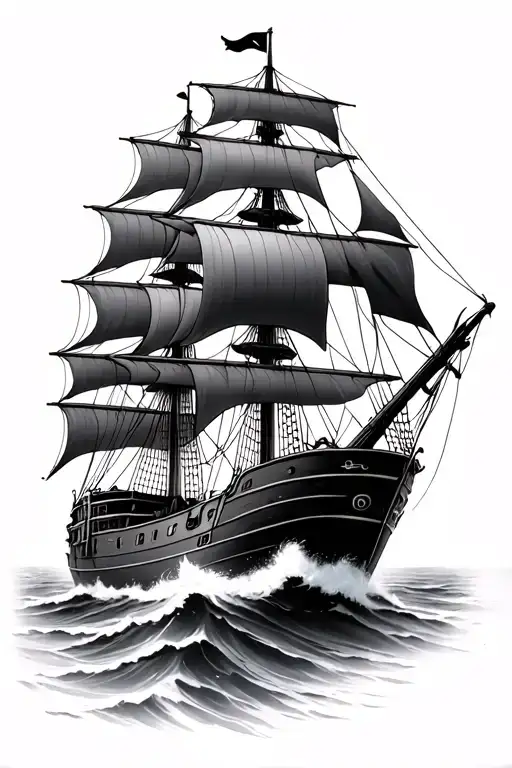 Sailingship In The Wind