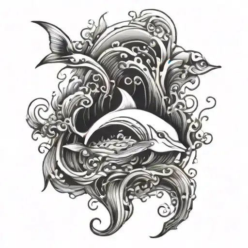 Sea Minimalist Tattoo Design