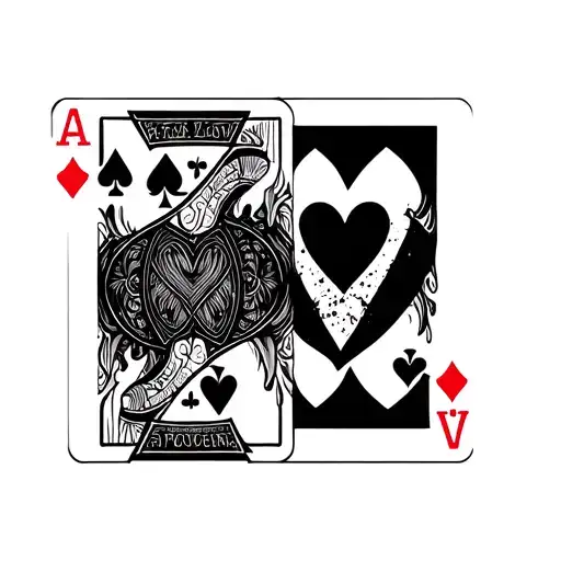 Card And Ace Playing Card With Love