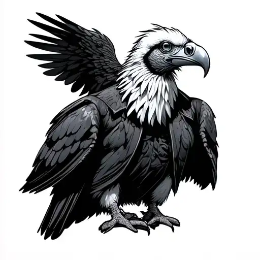 Vulture Wearing Clothing