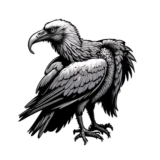 Vulture With Stick Legs