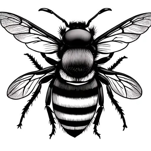 Killer Bee Black And White Alternating Strips Standing On A Lotus Scaled Correctly