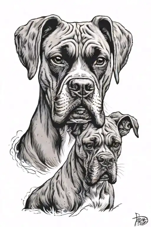 Perro Boxer Dogs Face