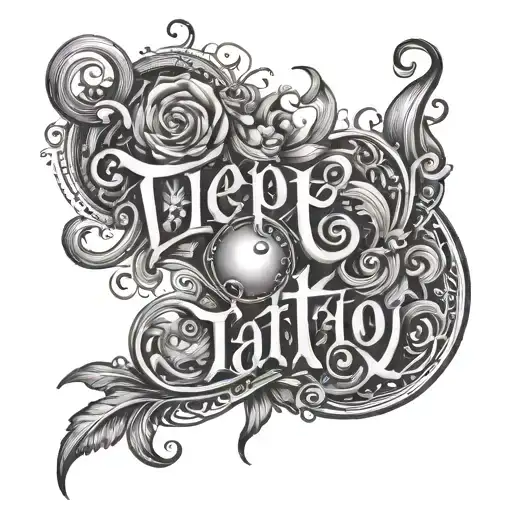 Deep Named Tatto Design Deep Is A Text