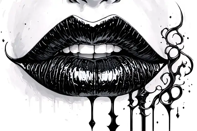 Romantic Vampires Lips Surounded
