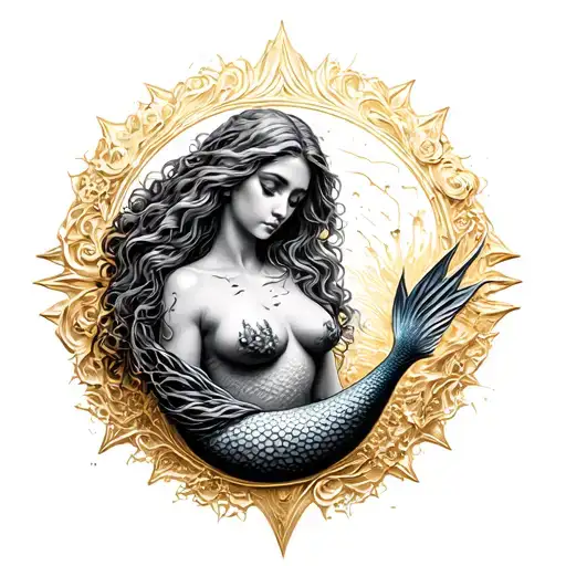 Gold In Case Cracks Healed Wounds Mermaid Mother