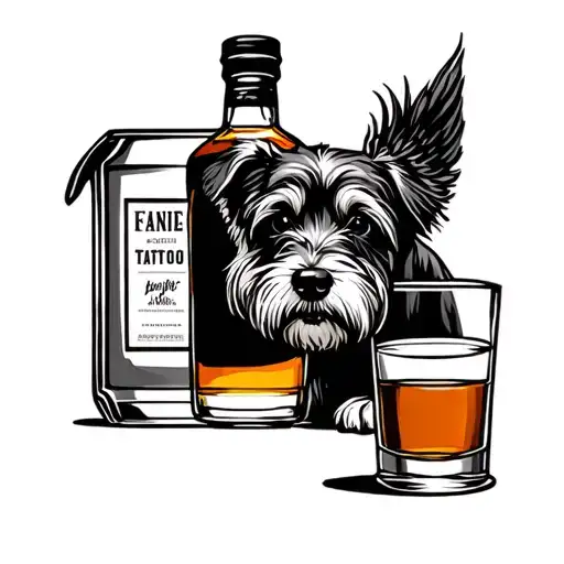 Bird Dog W Whisky Bottle