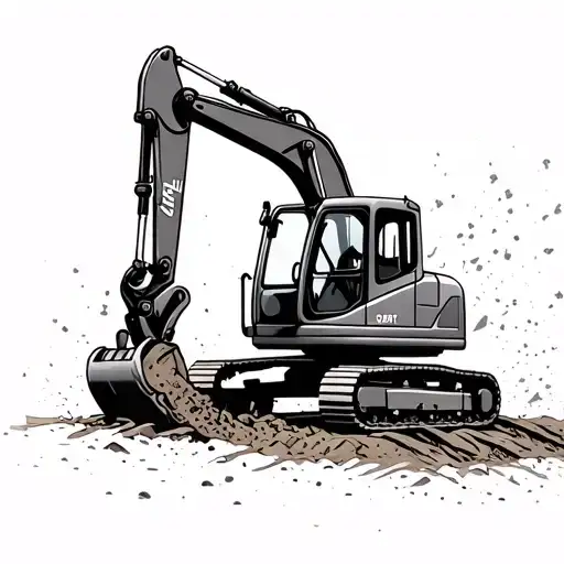 Excavator Digging
