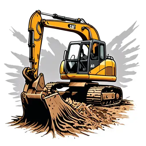 Excavator Digging
