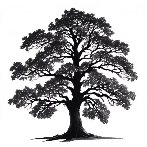 Oak Tree Silhouette Mens Shadows