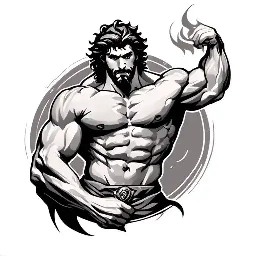 Hercules Inner Biceps Signifying Power Wisdom