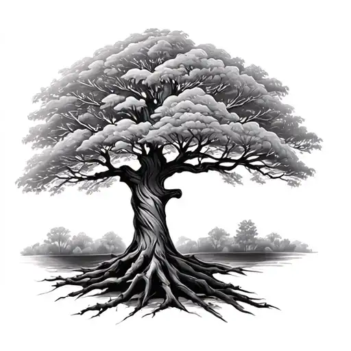 Oak Tree For Mens Forearm For Loved Ones Lost