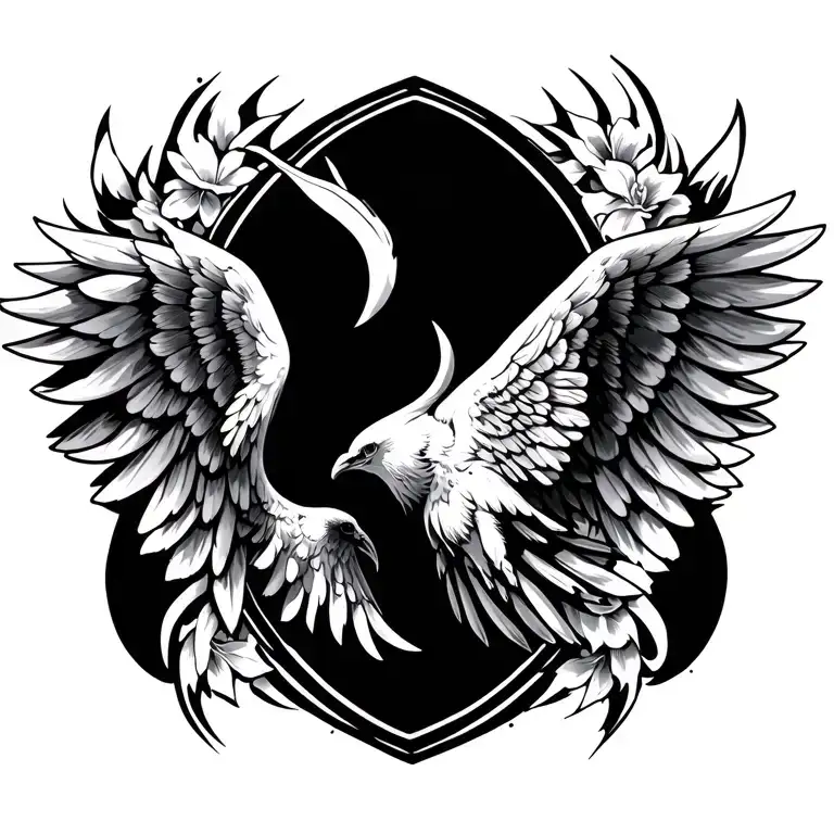 Realistism Wings Tattoo Cover Fulll Back