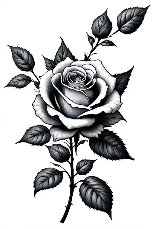 Rose Black And Grey