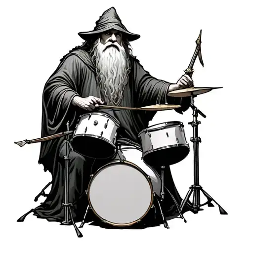 Gandalf Playing Drums