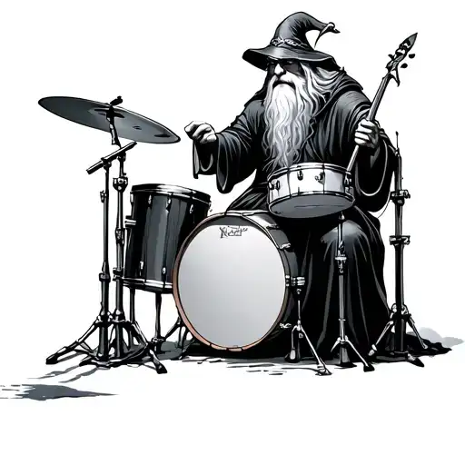 Gandalf Playing Drums