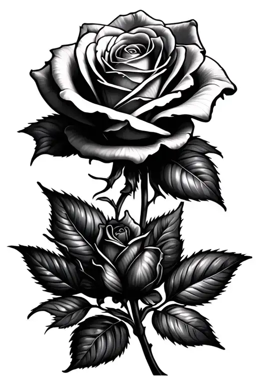 Rose Black And Grey