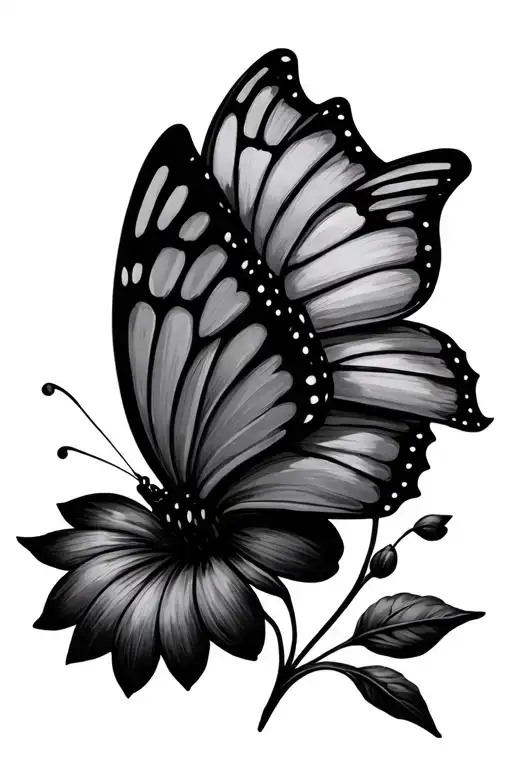 Flower Tattoo Butterfly