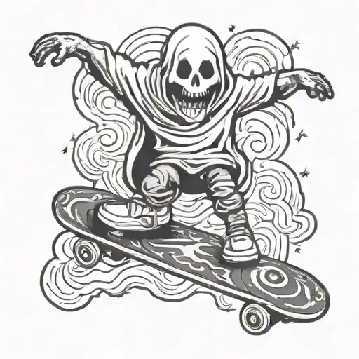 Ghost On A Skateboard
