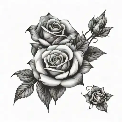 Roses On Chest Shoulder Piece