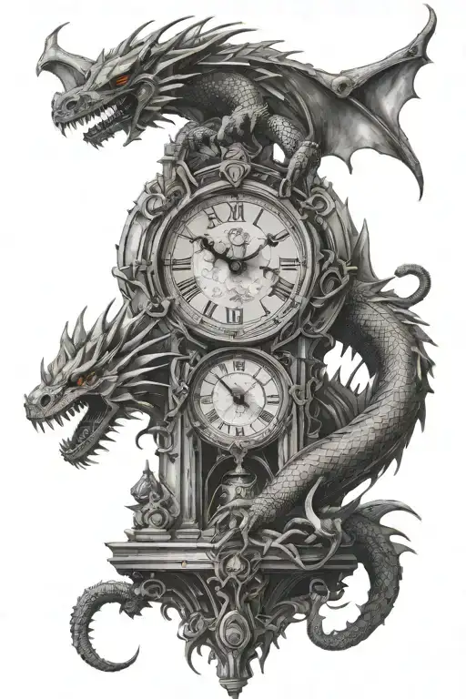 Dragon Clock Tower Surrounded