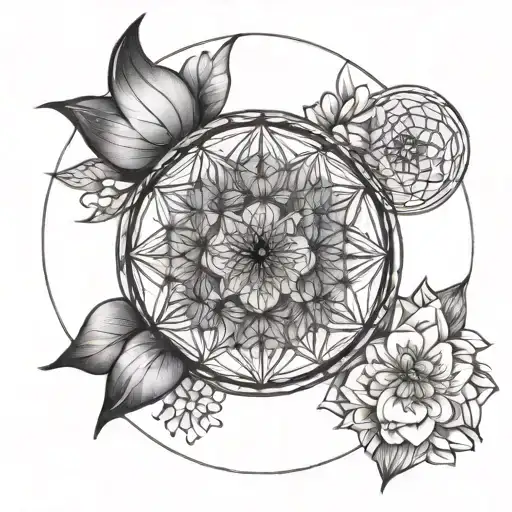 Moon And Flower Of Life