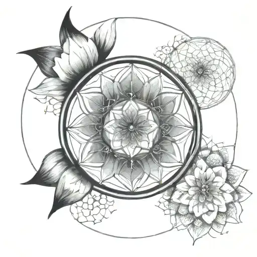 Moon And Flower Of Life