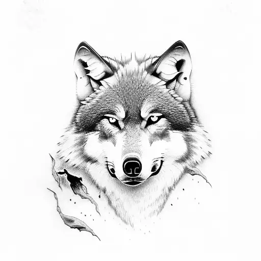 Wolf Eyes Coming From Darkness