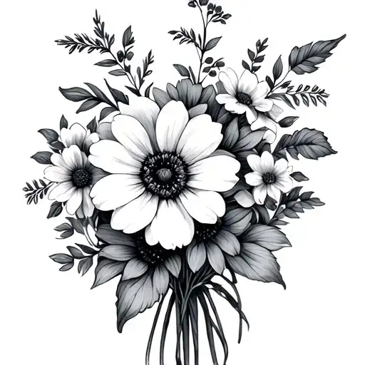 June And February Birth Flower Bouquet