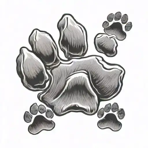Labrador Retriever Dog Paw Print