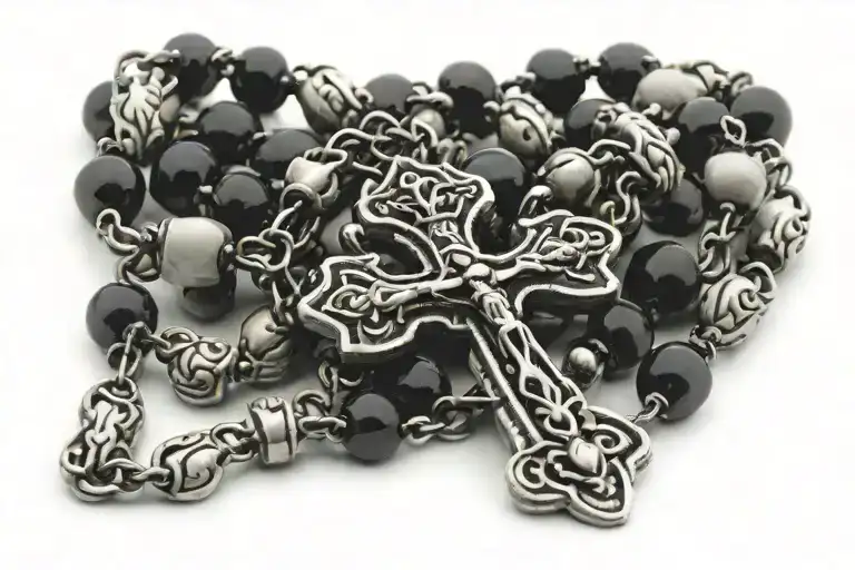 Rosary Necklace Wraped