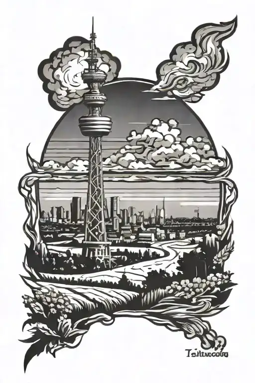 Burning Field Stuttgart Tv Tower
